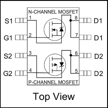 IRF7309TRPBF | Transistor: N/P-MOSFET; unipolar; 30/-30V; 4/-3A; 1.4W; SO8