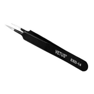 Tweezers ESD-14 (Super fine and straight tip) with a length of 110mm